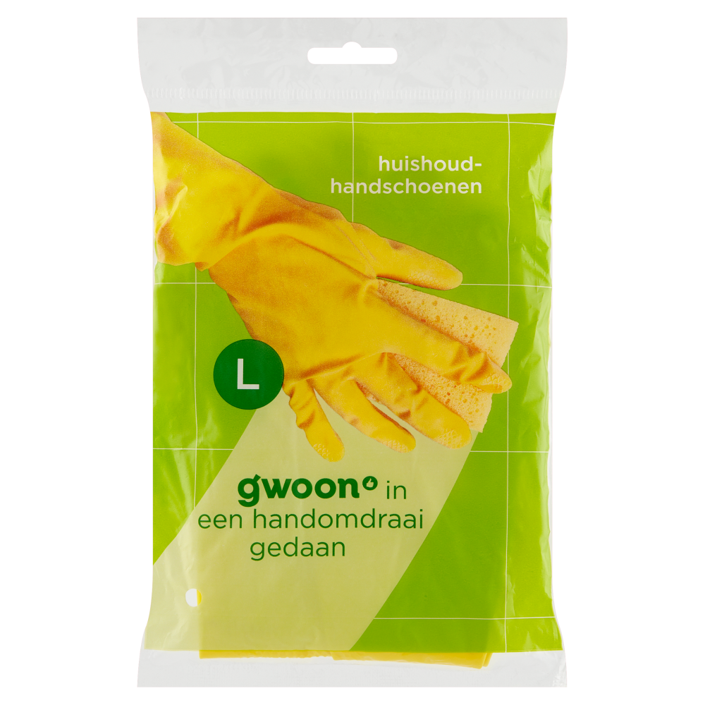 Achternaam veel plezier lip g'woon huishoudhandschoenen large - g'woon