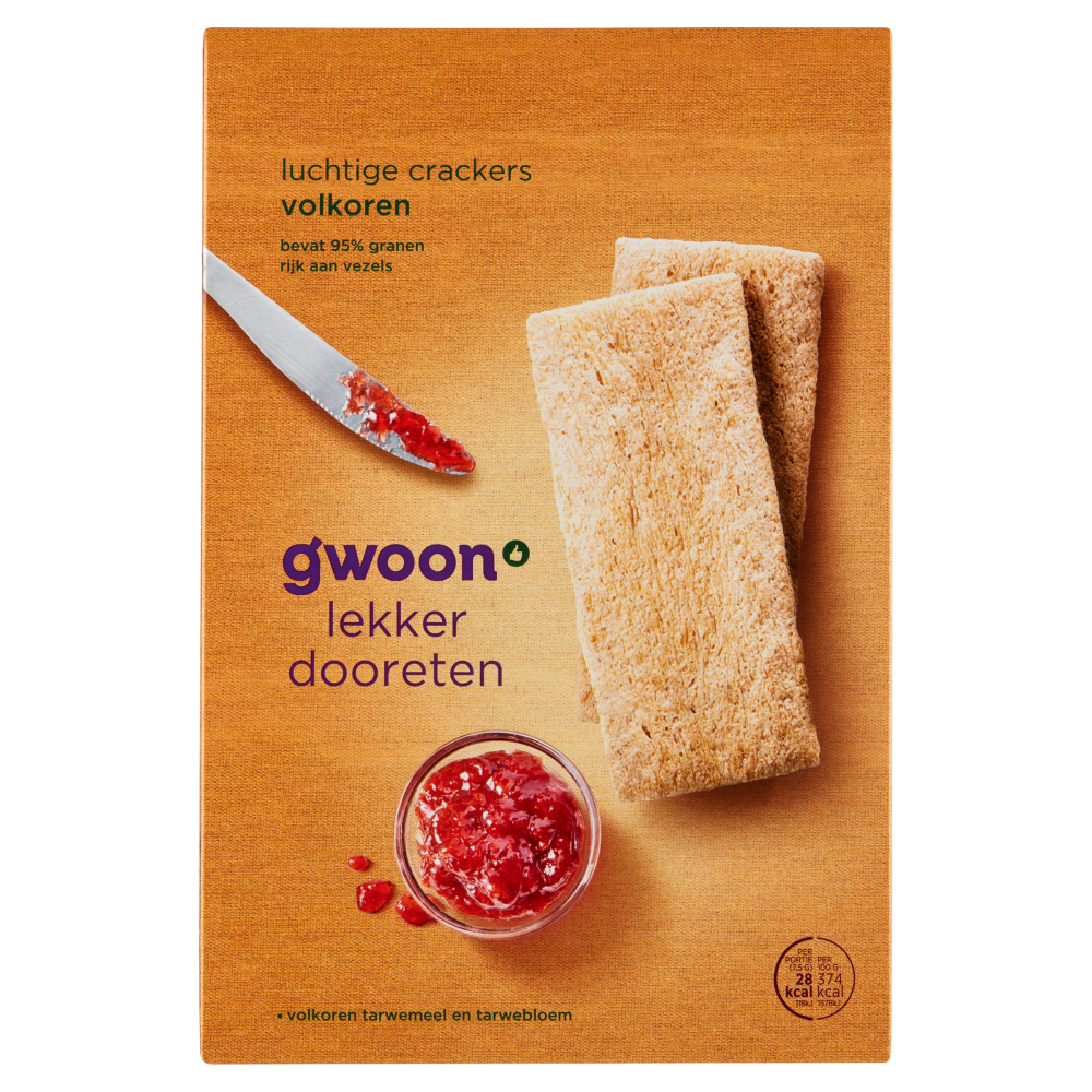 g'woon luchtige crackers volkoren g'woon