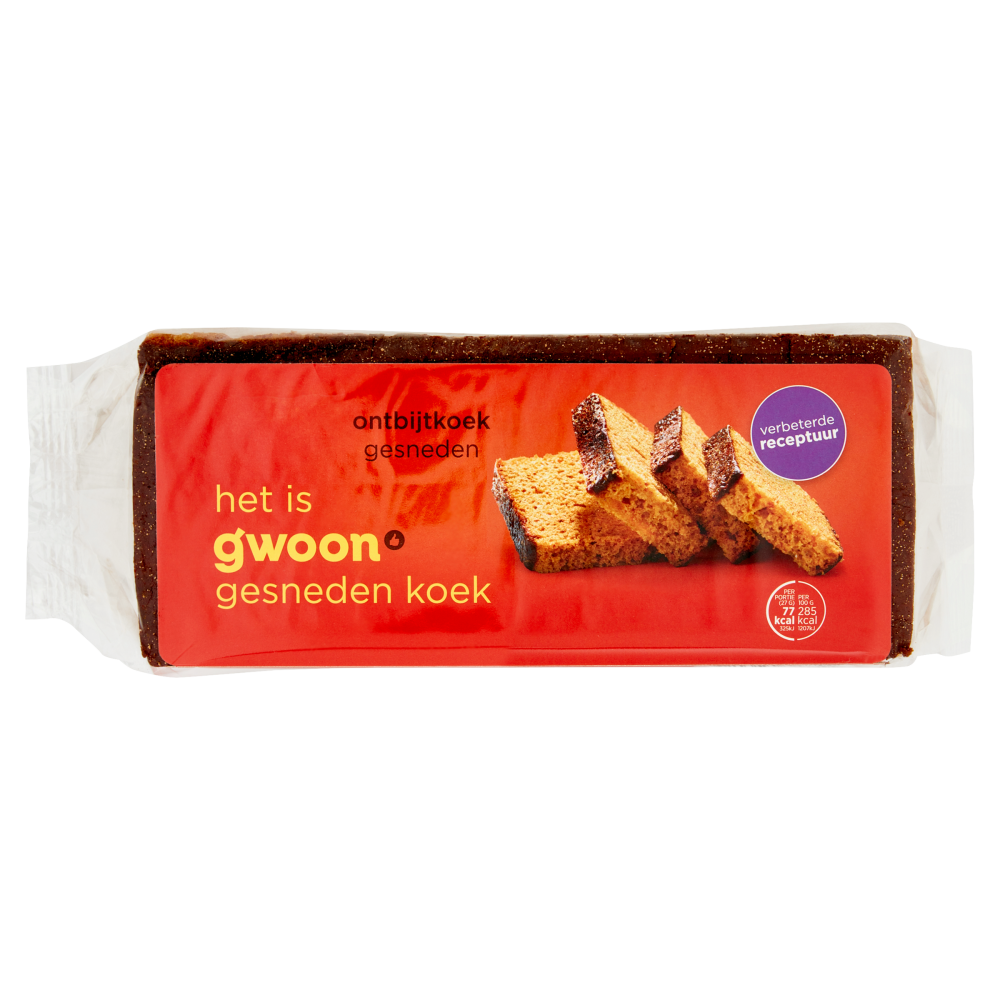 g'woon ontbijtkoek gesneden g'woon