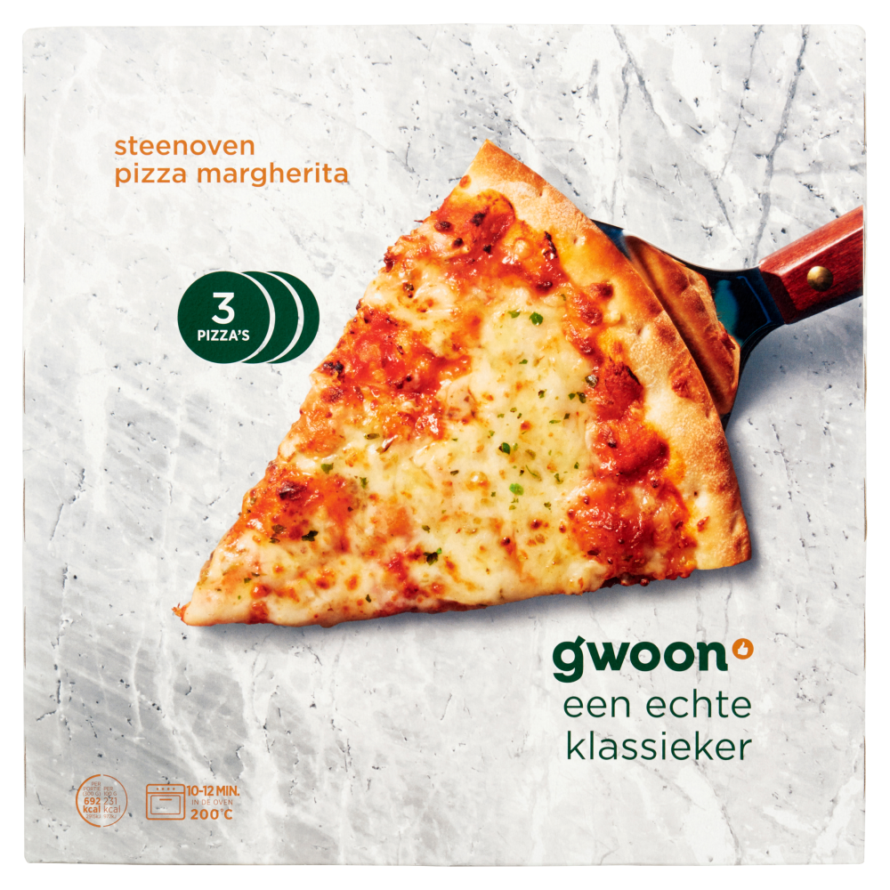 g'woon steenoven pizza margherita g'woon