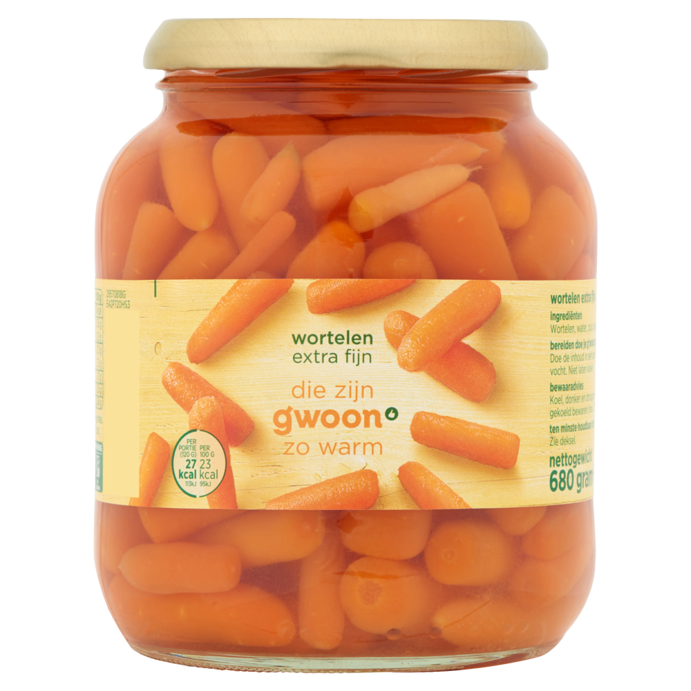 g'woon wortelen extra fijn g'woon