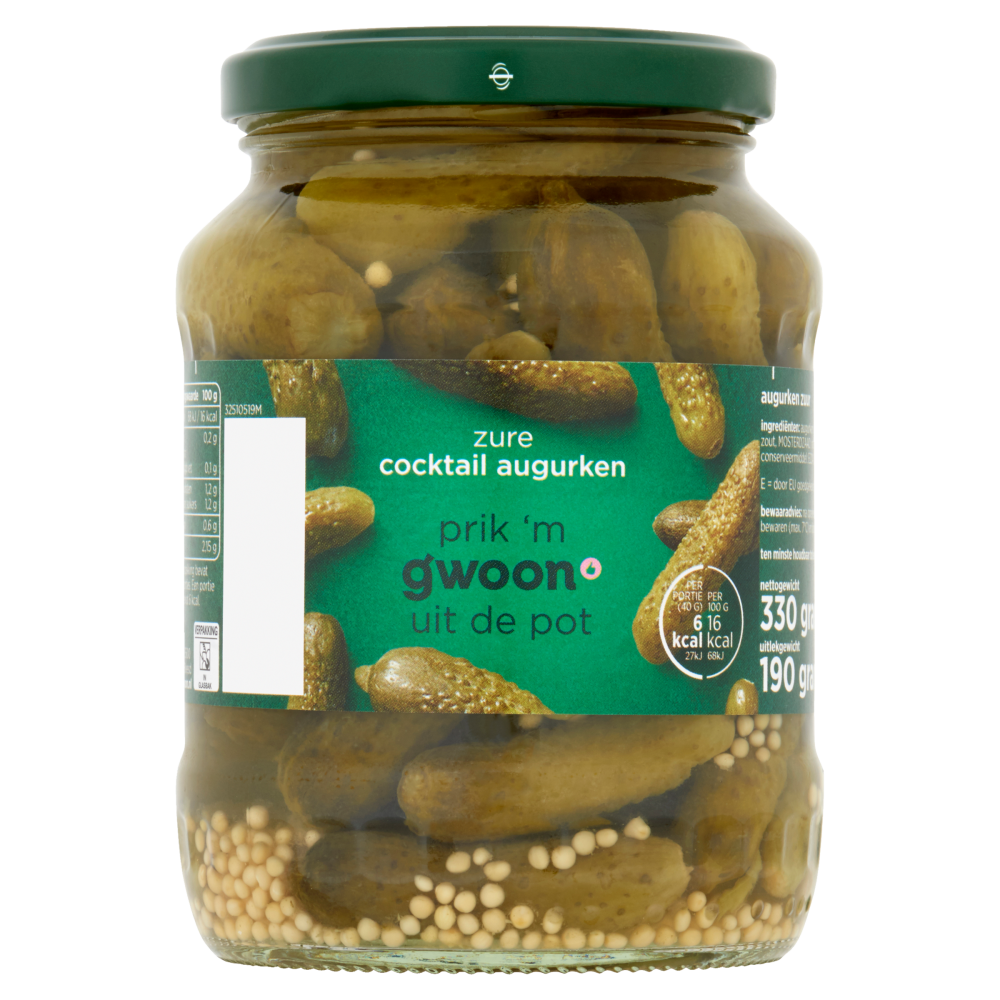 g'woon zure cocktail augurken g'woon