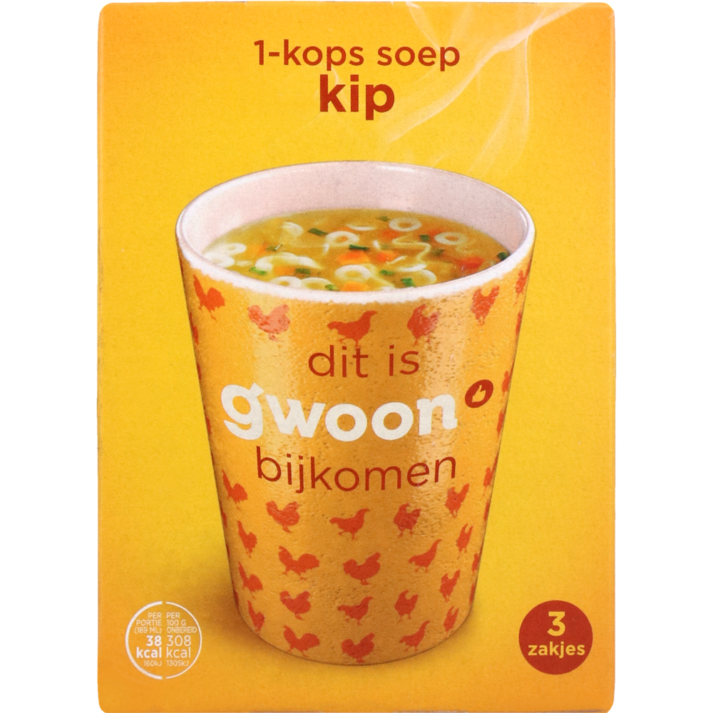 g'woon 1kops soep kip g'woon