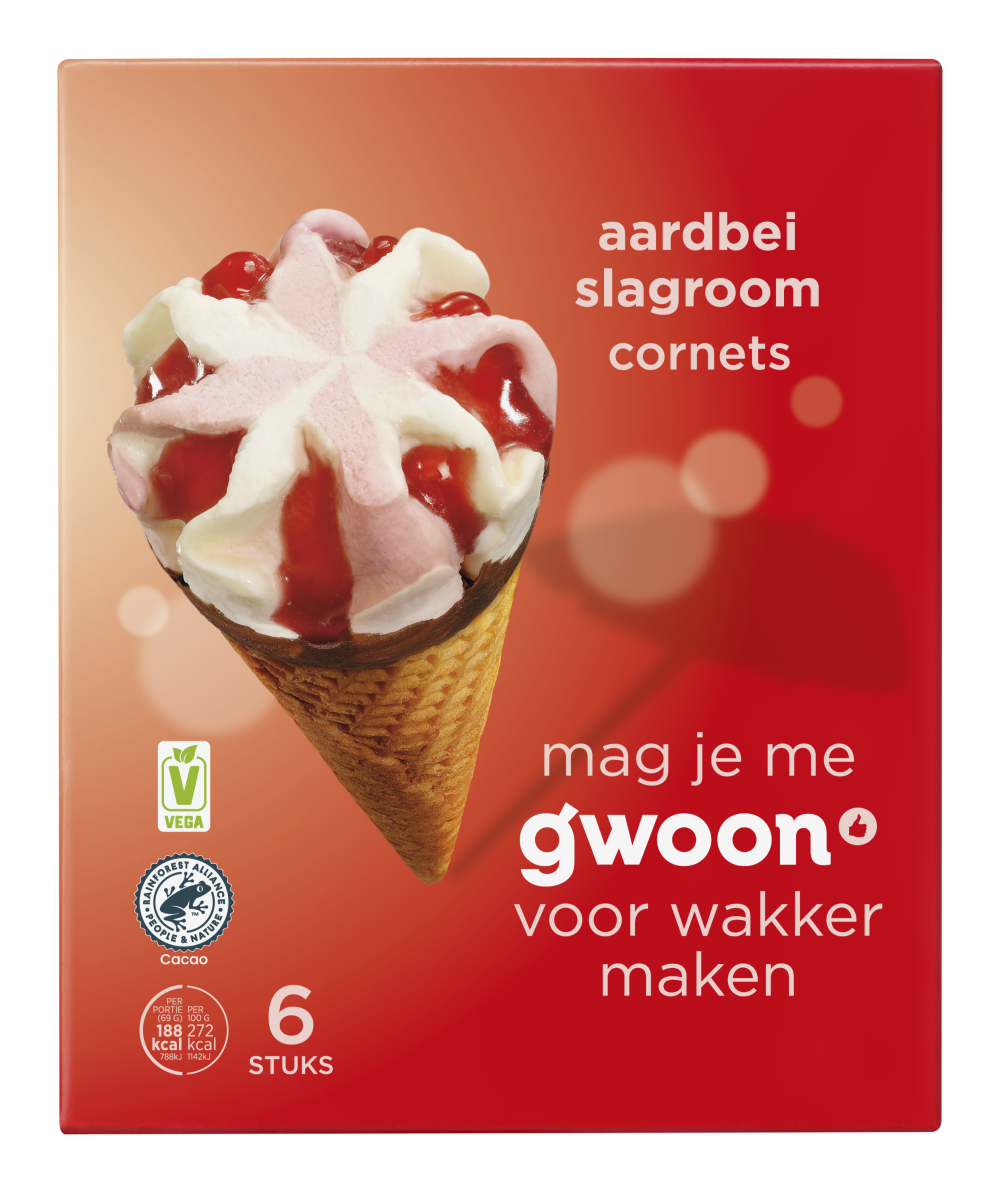 g'woon aardbei slagroom g'woon